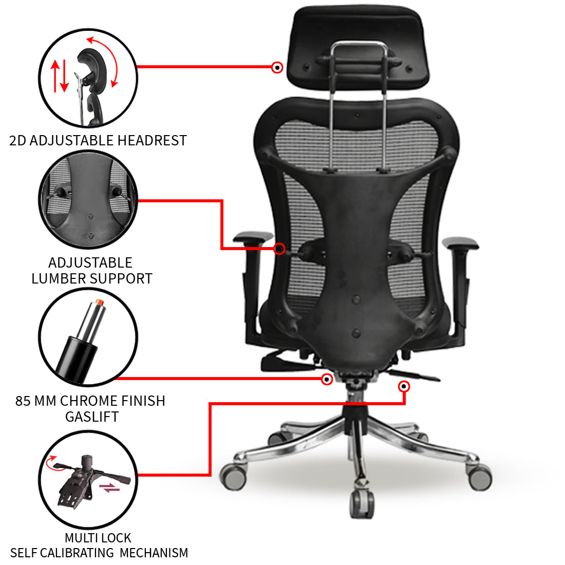 Optimus Elite High Back Chair Executive Chairs - makemychairs