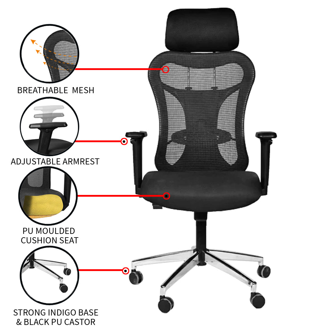 Optimus Eco Chair Workstation chairs - makemychairs