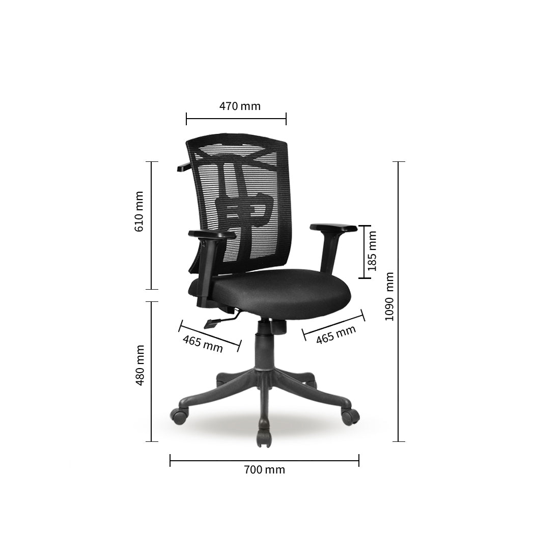 Bonai Medium Back Chair Workstation chairs - makemychairs
