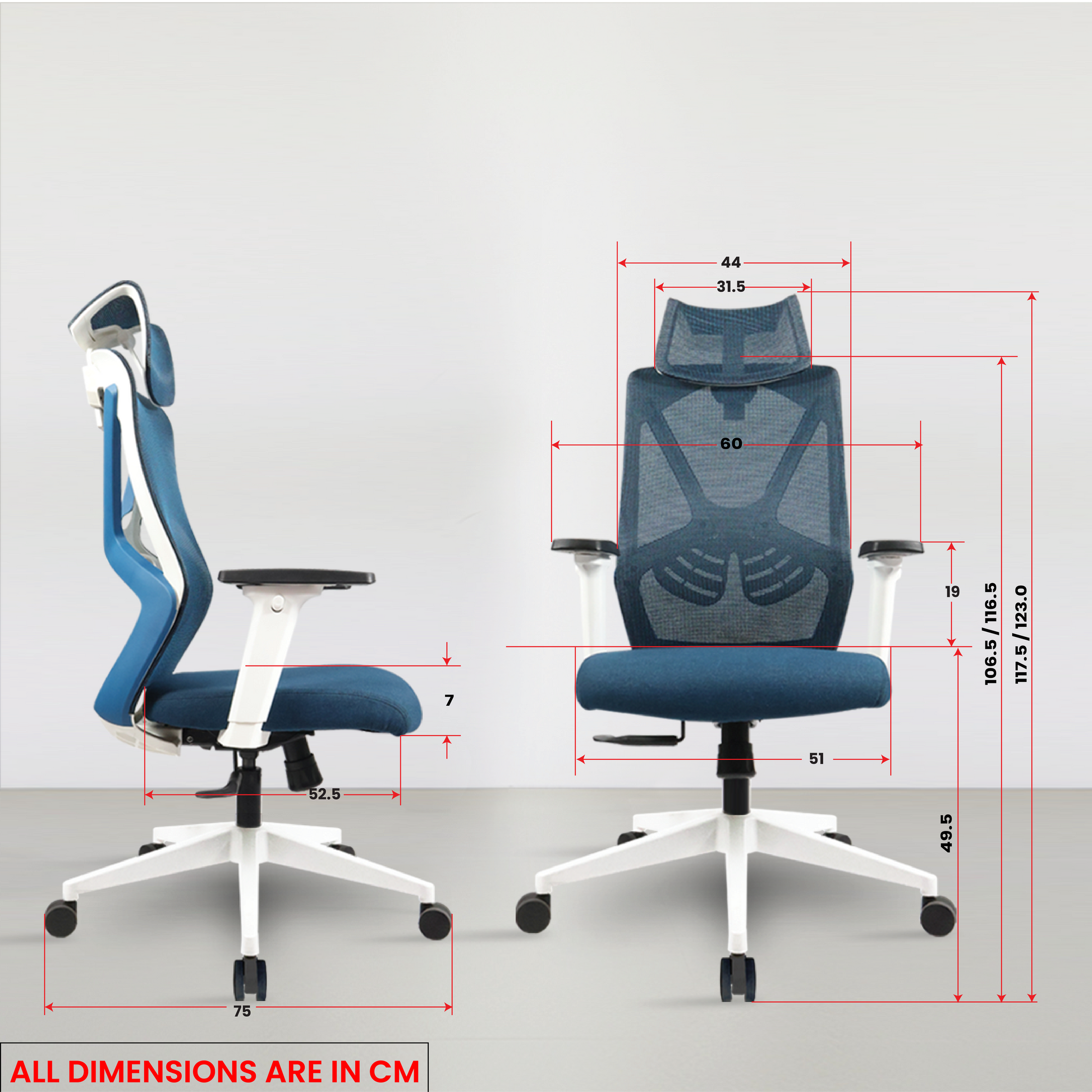 Squad - Admiral High Back Chair Executive Chairs - makemychairs