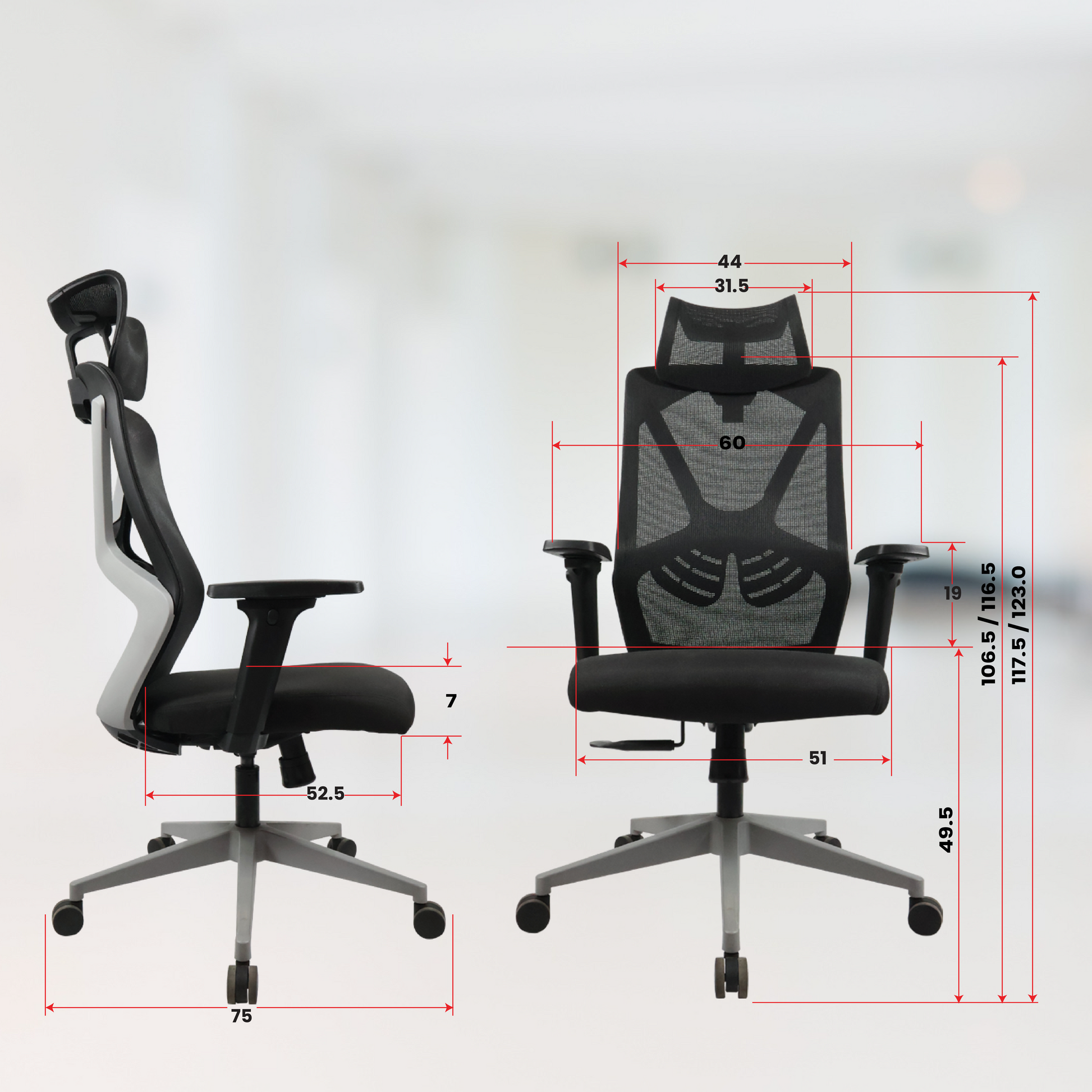 Squad - Admiral High Back Chair Executive Chairs - makemychairs