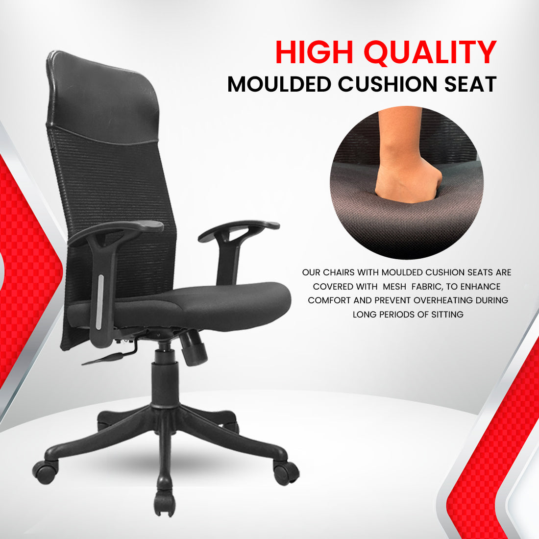 Durasit XL High Back chair Workstation chairs - makemychairs