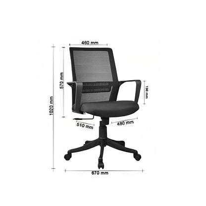 Edge Medium Back Chair Workstation chairs - makemychairs
