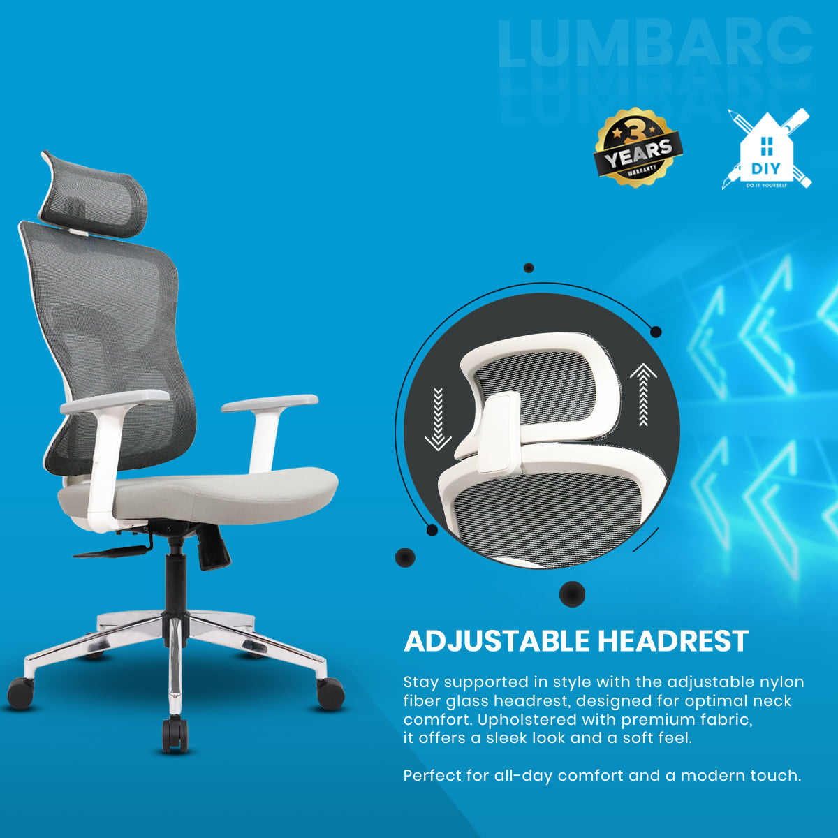 Lumbarc High Back Chair Executive Chairs - makemychairs