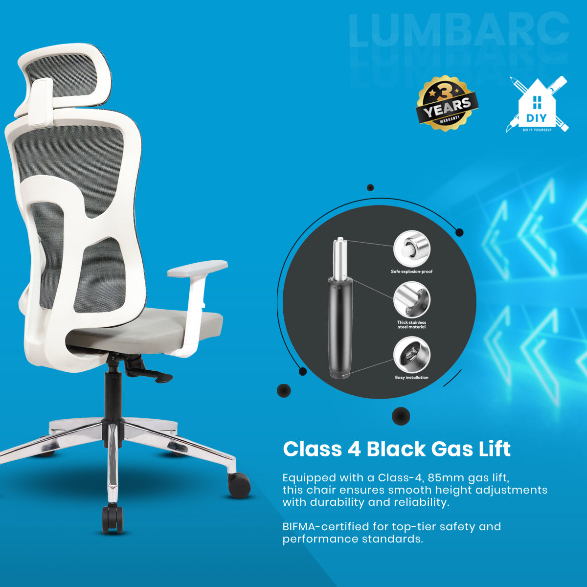 Lumbarc High Back Chair Executive Chairs - makemychairs