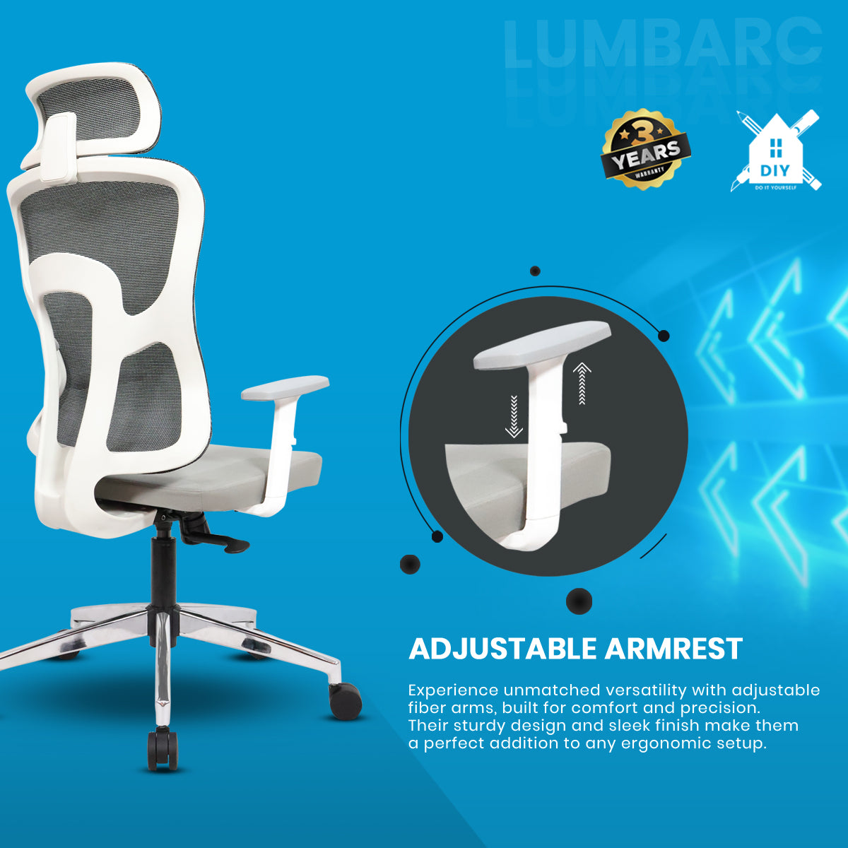 Lumbarc High Back Chair Executive Chairs - makemychairs