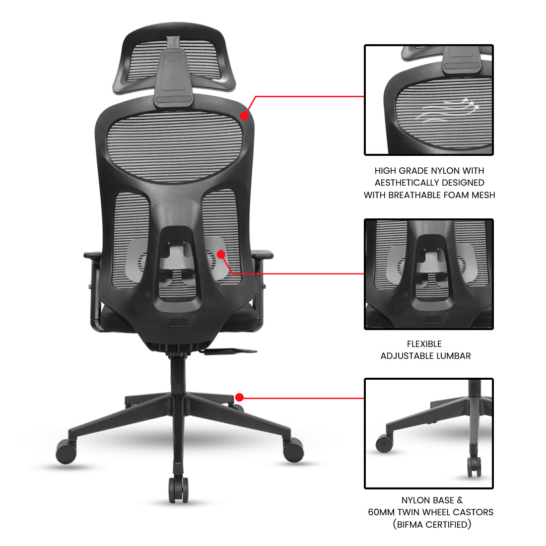 Pulse High Back Chair Executive Chairs - makemychairs