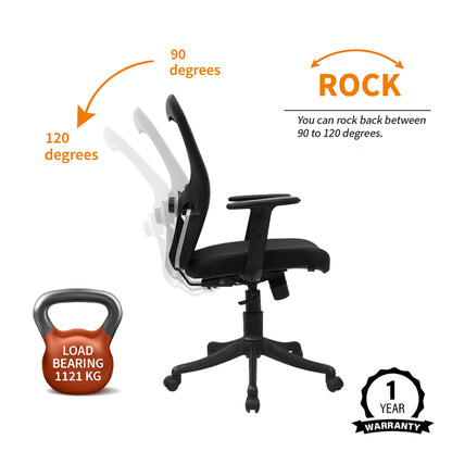 Matrix Medium Back Chair Workstation chairs - makemychairs