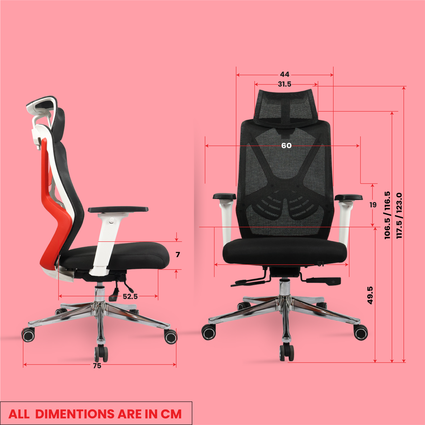 Squad - Gladiator High Back Chair Executive Chairs - makemychairs