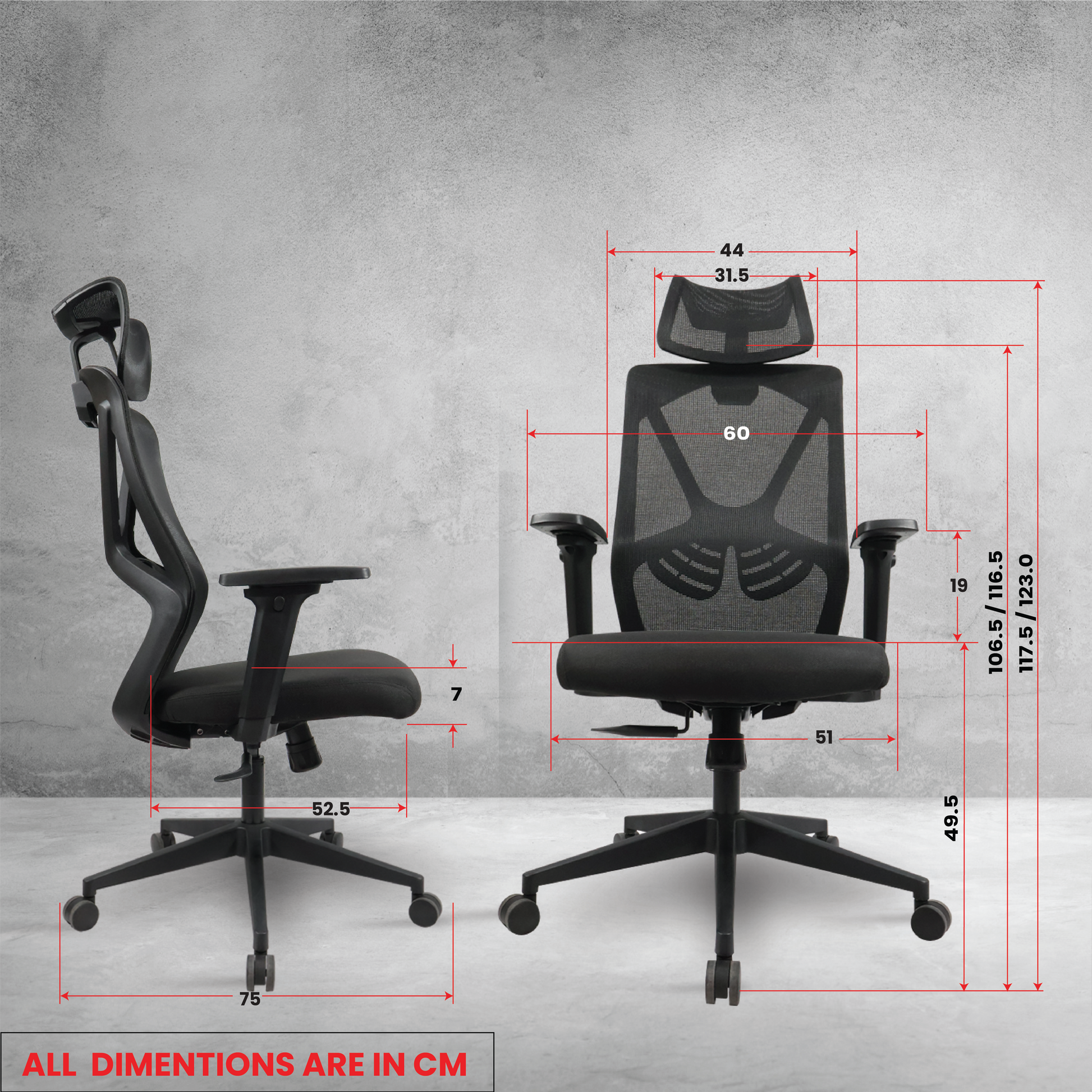 Squad - Warrior High Back Chair Executive Chairs - makemychairs