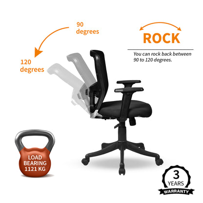 Jazz Medium Back Chair Workstation chairs - makemychairs