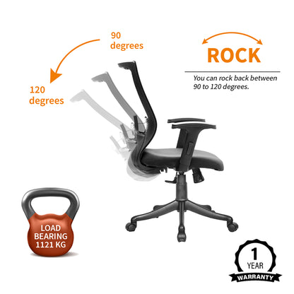 Mystic Medium Back Chair Workstation chairs - makemychairs