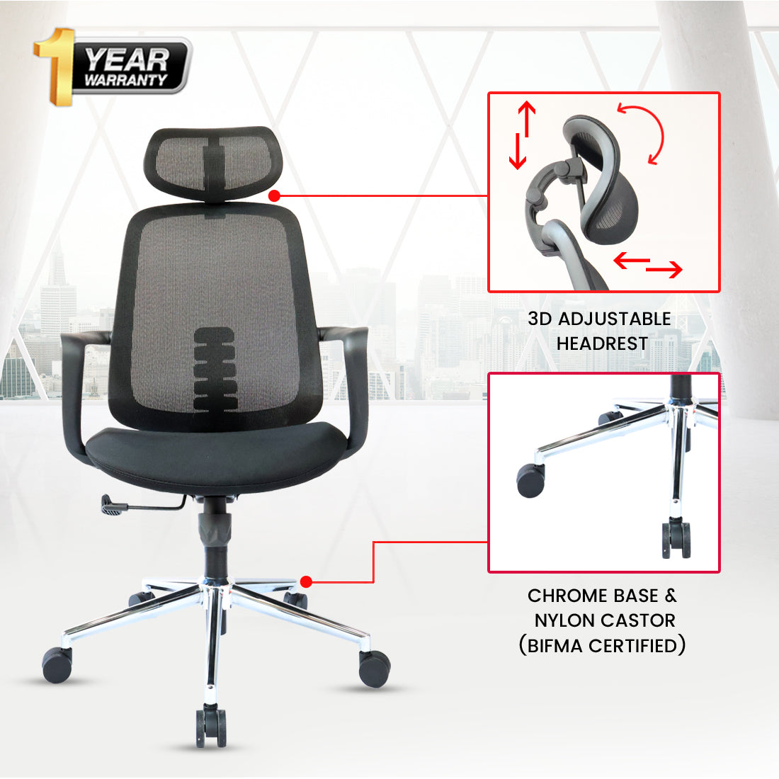 Spire High Back Chair Executive Chairs, Confrence room chairs, - makemychairs