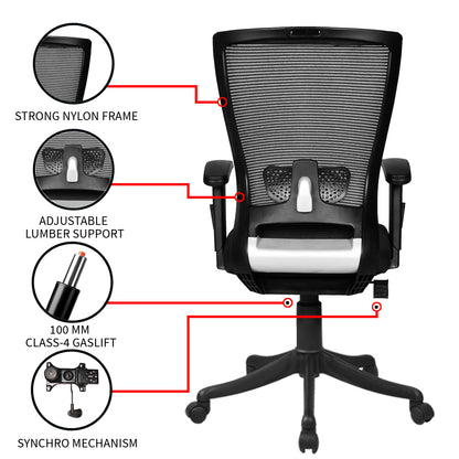 Mystic Medium Back Chair Workstation chairs - makemychairs