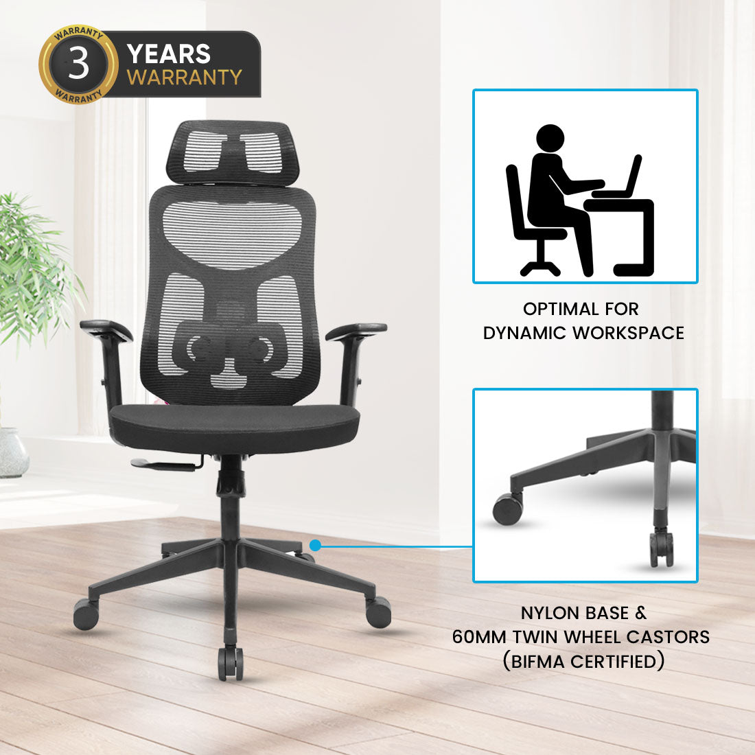 Pulse High Back Chair Executive Chairs - makemychairs