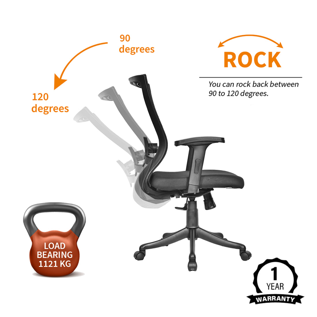 Majesty Medium Back Chair Workstation chairs - makemychairs