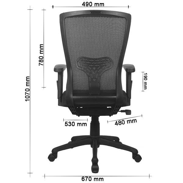 Breeze Medium Back Chair Workstation chairs - makemychairs