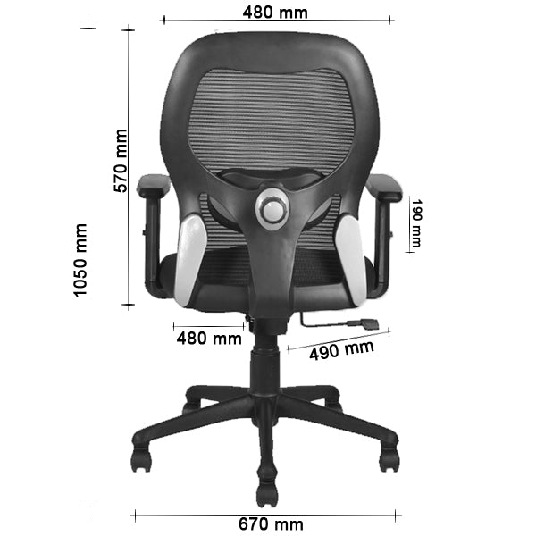 Marvel 2 Medium Back Chair Workstation chairs - makemychairs